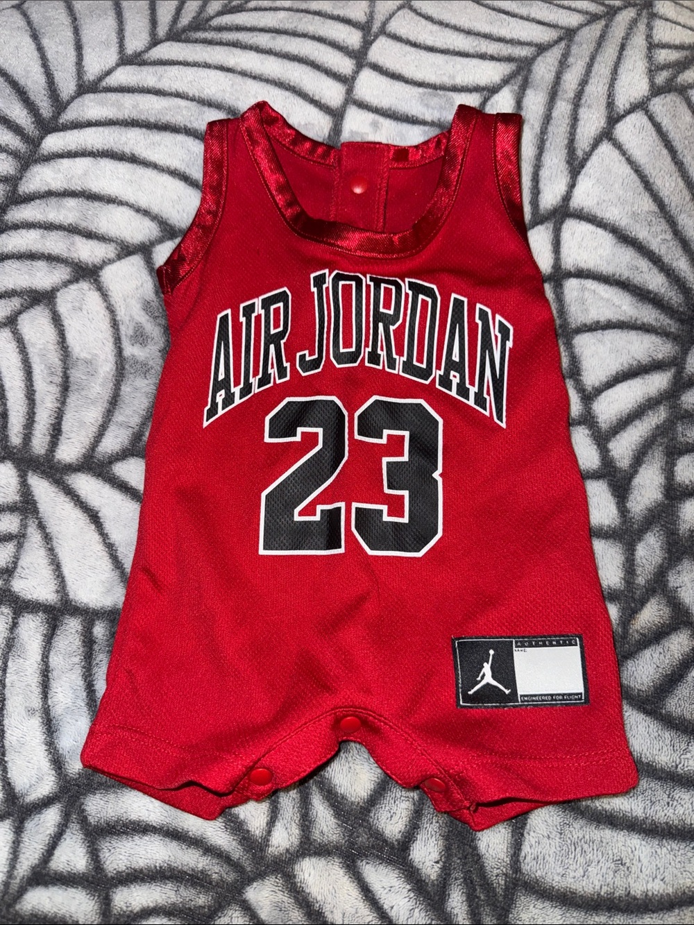 Nike Newborn Jordan Red 23 Air Jordan Sleeveless Baby Romper